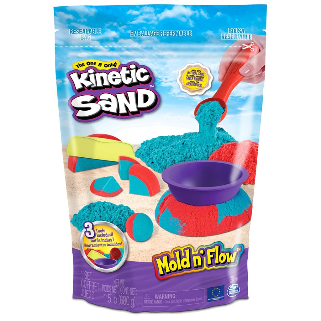 Relevant Play - Kinetisch zand rood en turquoise - 680 gram