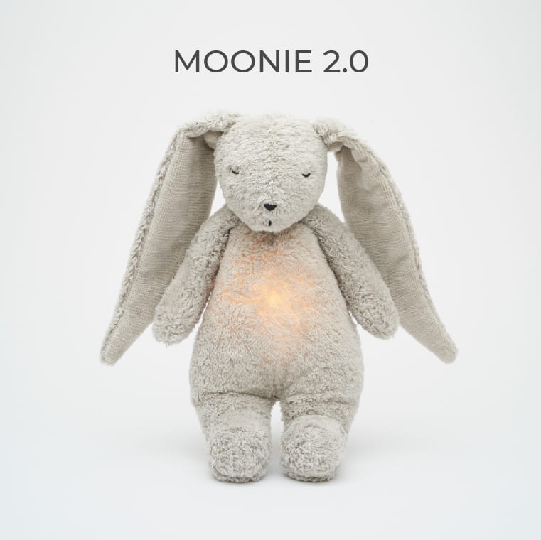 Moonie Konijn Knuffel met Nachtlampje Gray