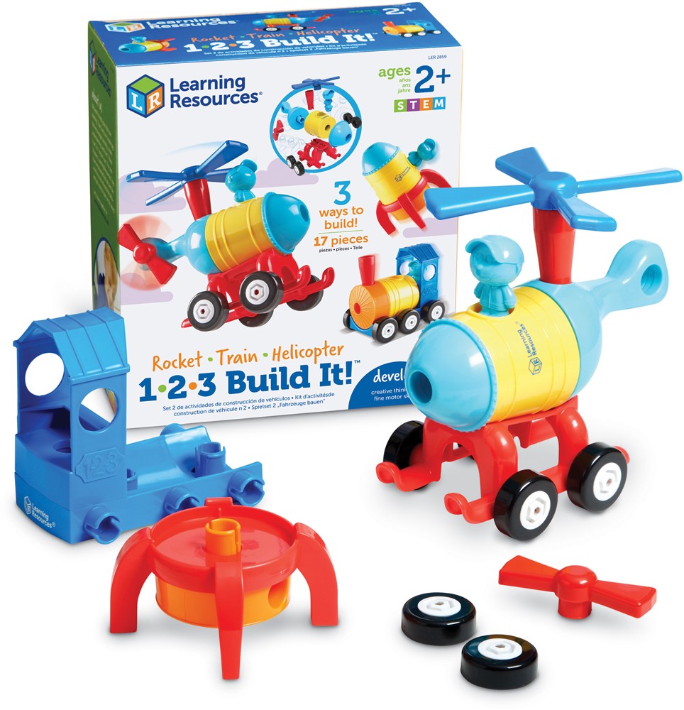 Learning Resources - 1-2-3 Bouw Het!™ Raket-Trein-Helikopter