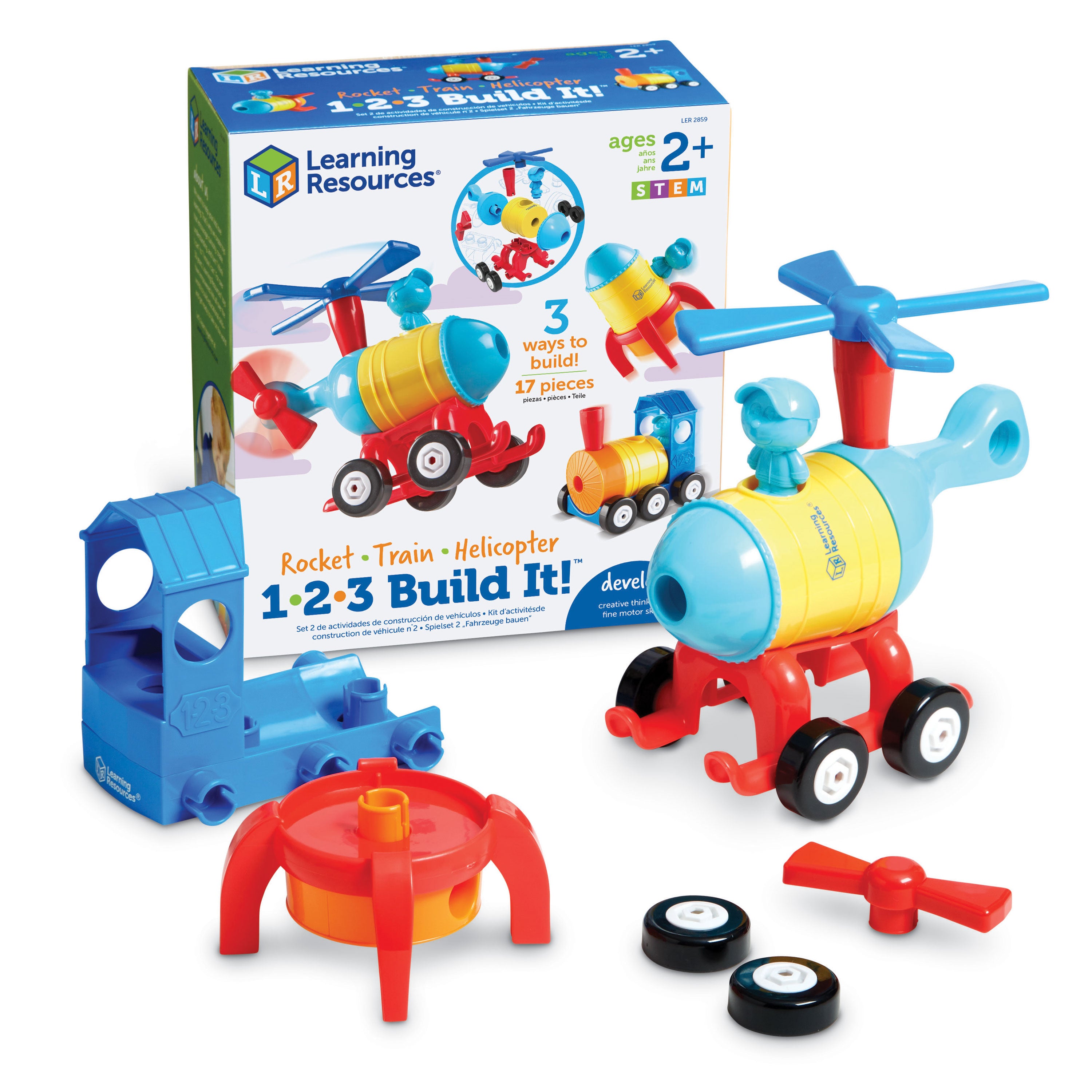 Learning Resources - 1-2-3 Bouw Het!™ Raket-Trein-Helikopter