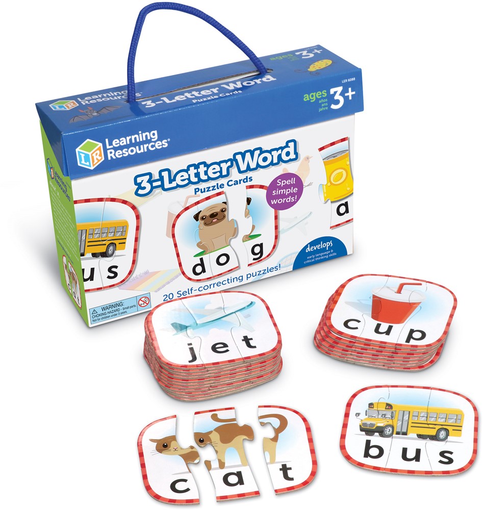 Learning Resources - Puzzelkaarten met Drieletter Woorden