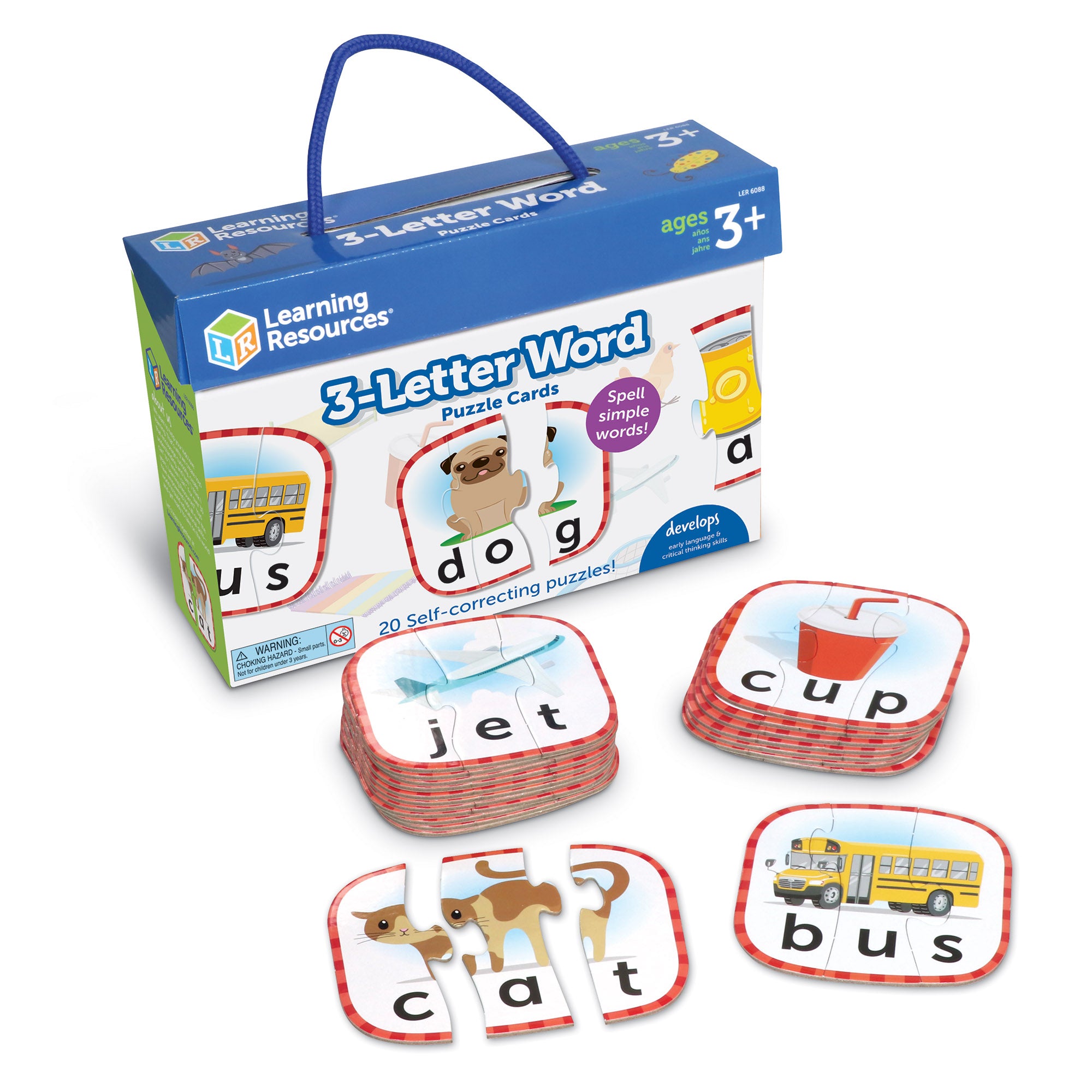 Learning Resources - Puzzelkaarten met Drieletter Woorden