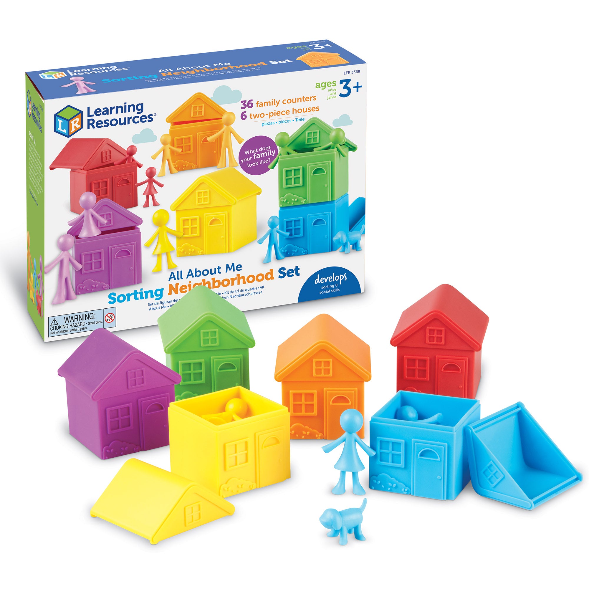 Learning Resources - All About Me Sorteer Buurt Set - 72 Familiefiguren
