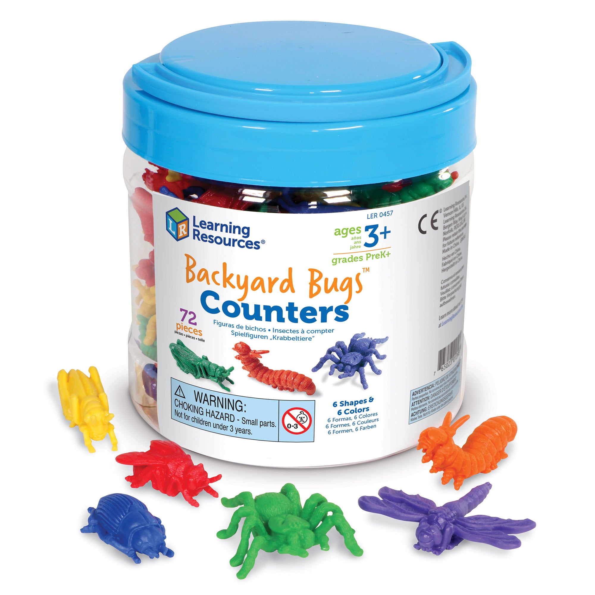 Learning Resources - Achtertuinbeestjes Telfiguren - Set van 72 Stuks