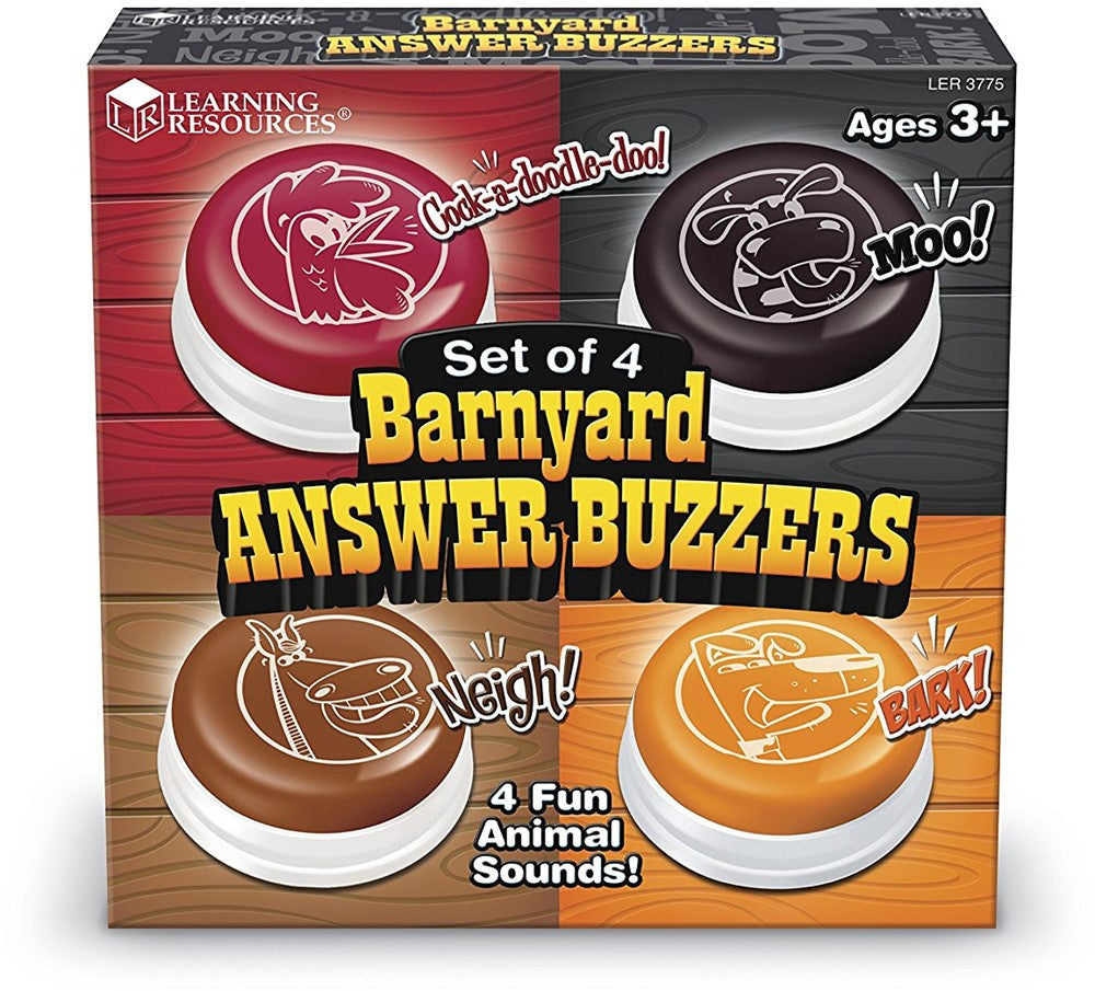 Learning Resources - Boerderijdieren Antwoordzoemers (Set van 4)