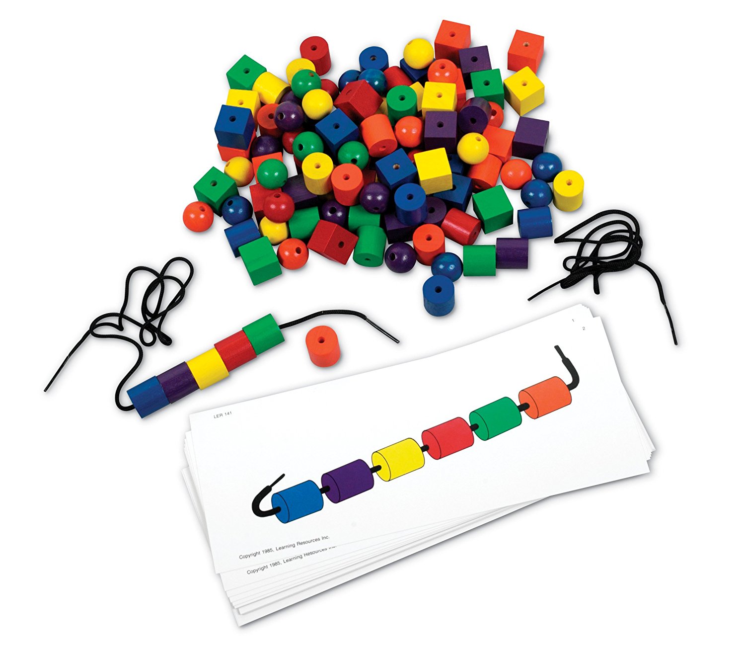 Learning Resources - Rijgkralen met Patroonkaarten Set