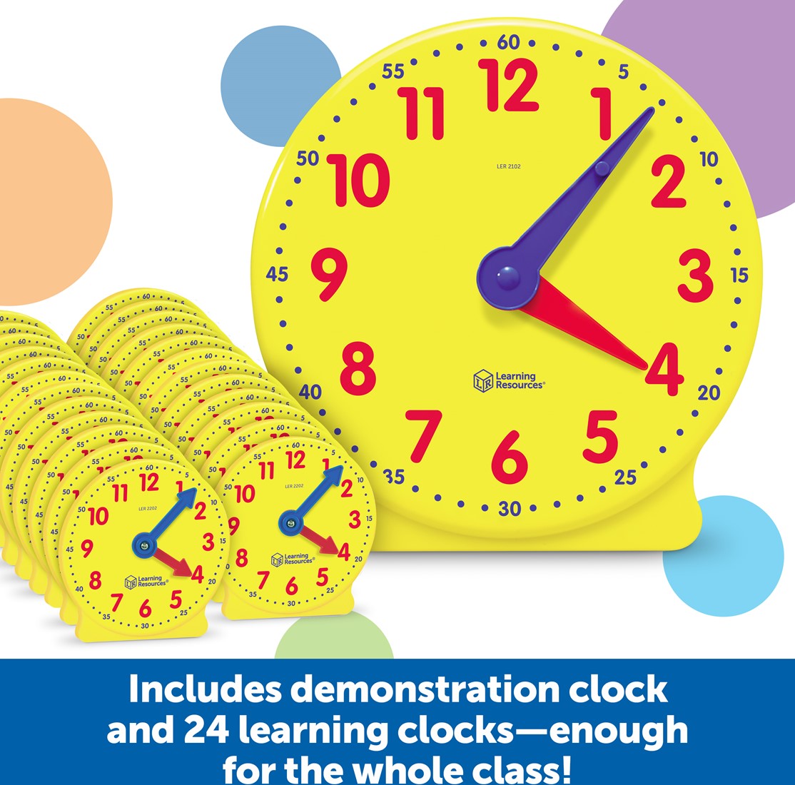 Learning Resources - Big Time® klassenset instructie + kleine klokjes (25 delig)