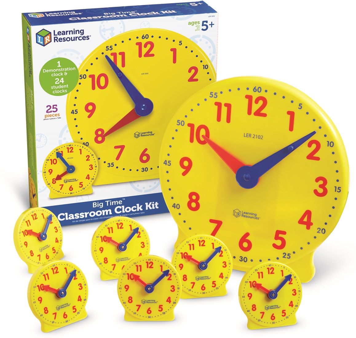 Learning Resources - Big Time® klassenset instructie + kleine klokjes (25 delig)