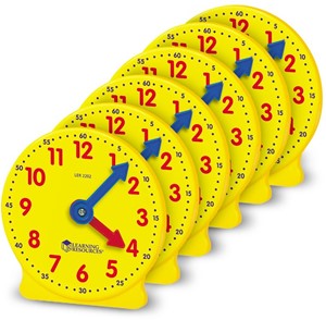 Learning Resources - Big Time Tandwiel Mini-Klokken (Set van 6)