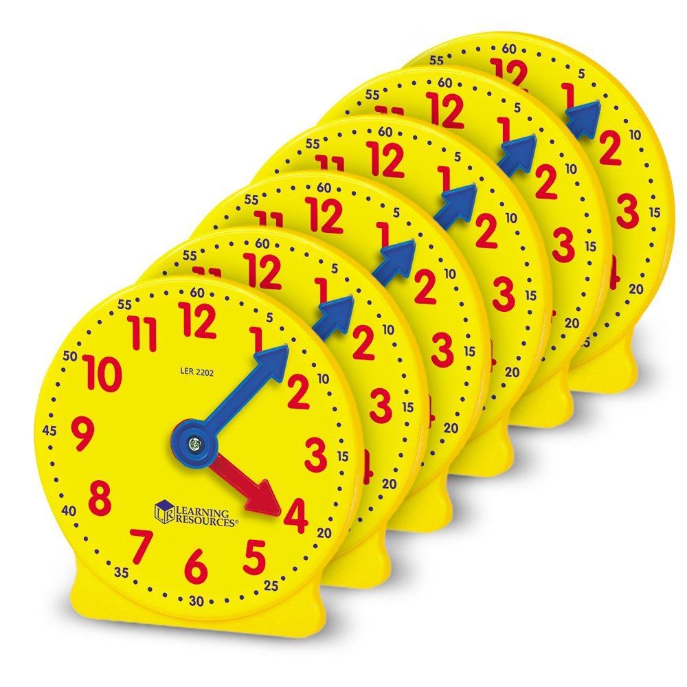 Learning Resources - Big Time Tandwiel Mini-Klokken (Set van 6)