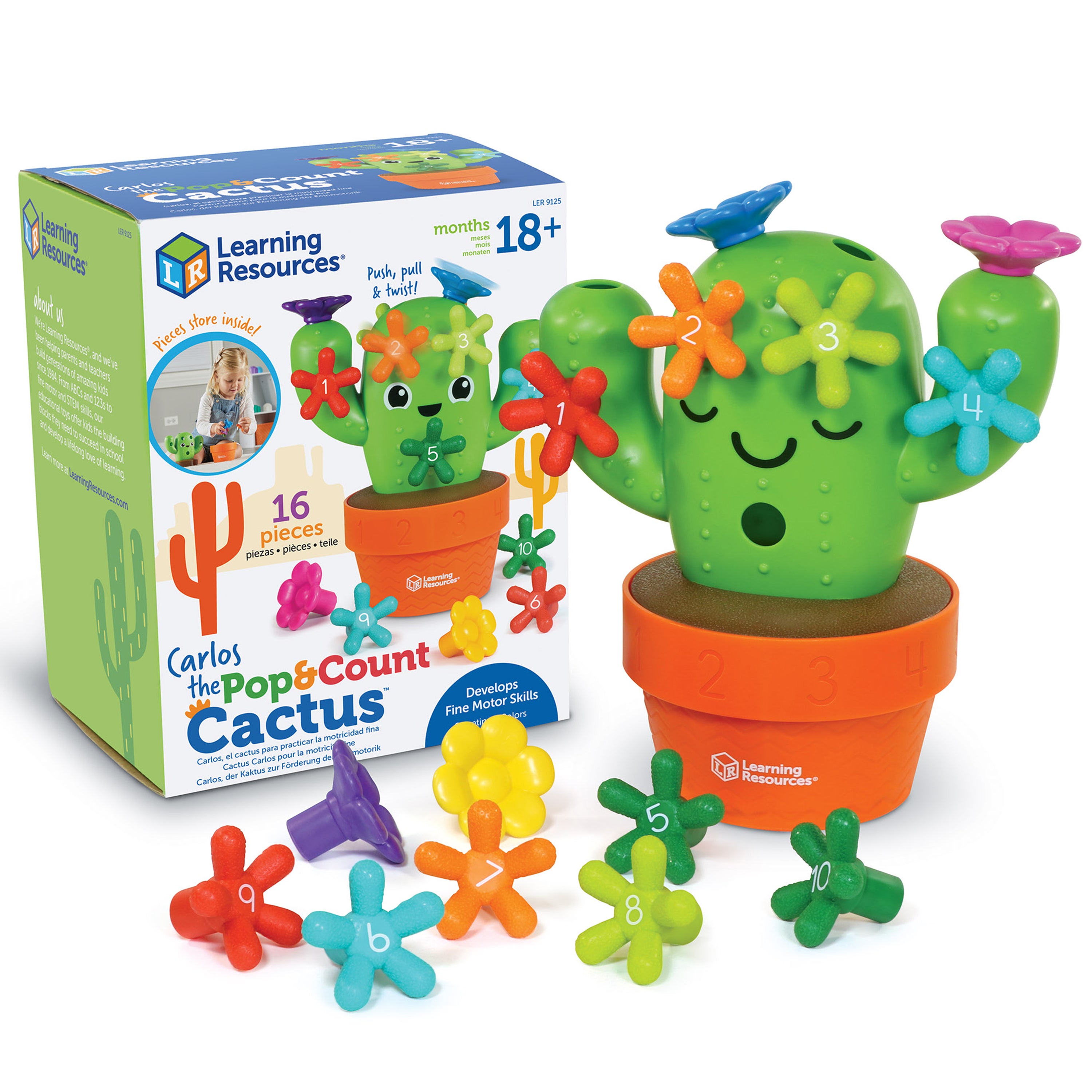 Learning Resources - Carlos de Cactus Telfiguur met Pop Cactus