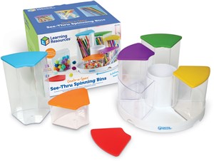 Learning Resources - Draaibare Opbergbakken met Doorzichtig Deksel