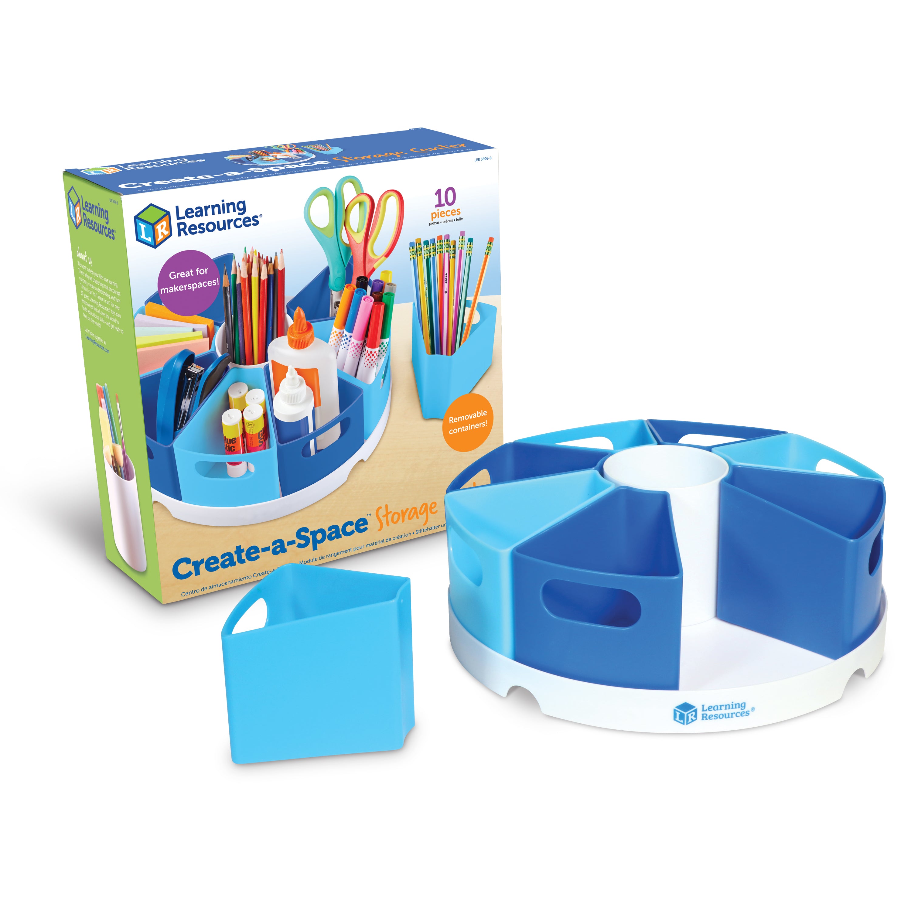 Learning Resources - Create-a-Space Opbergcentrum - Blauw