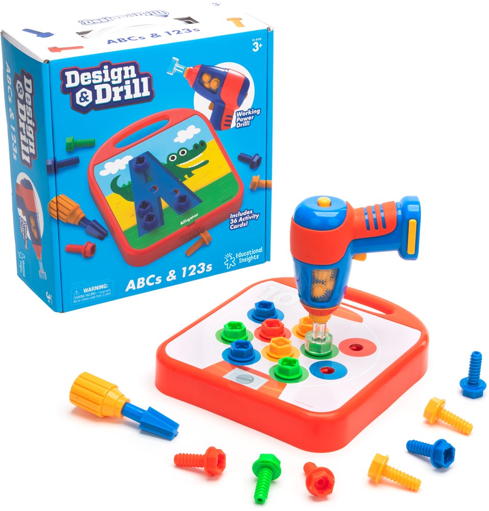 Learning Resources - Design & Drill ABCs & 123s - Boor en Leer Letters en Cijfers