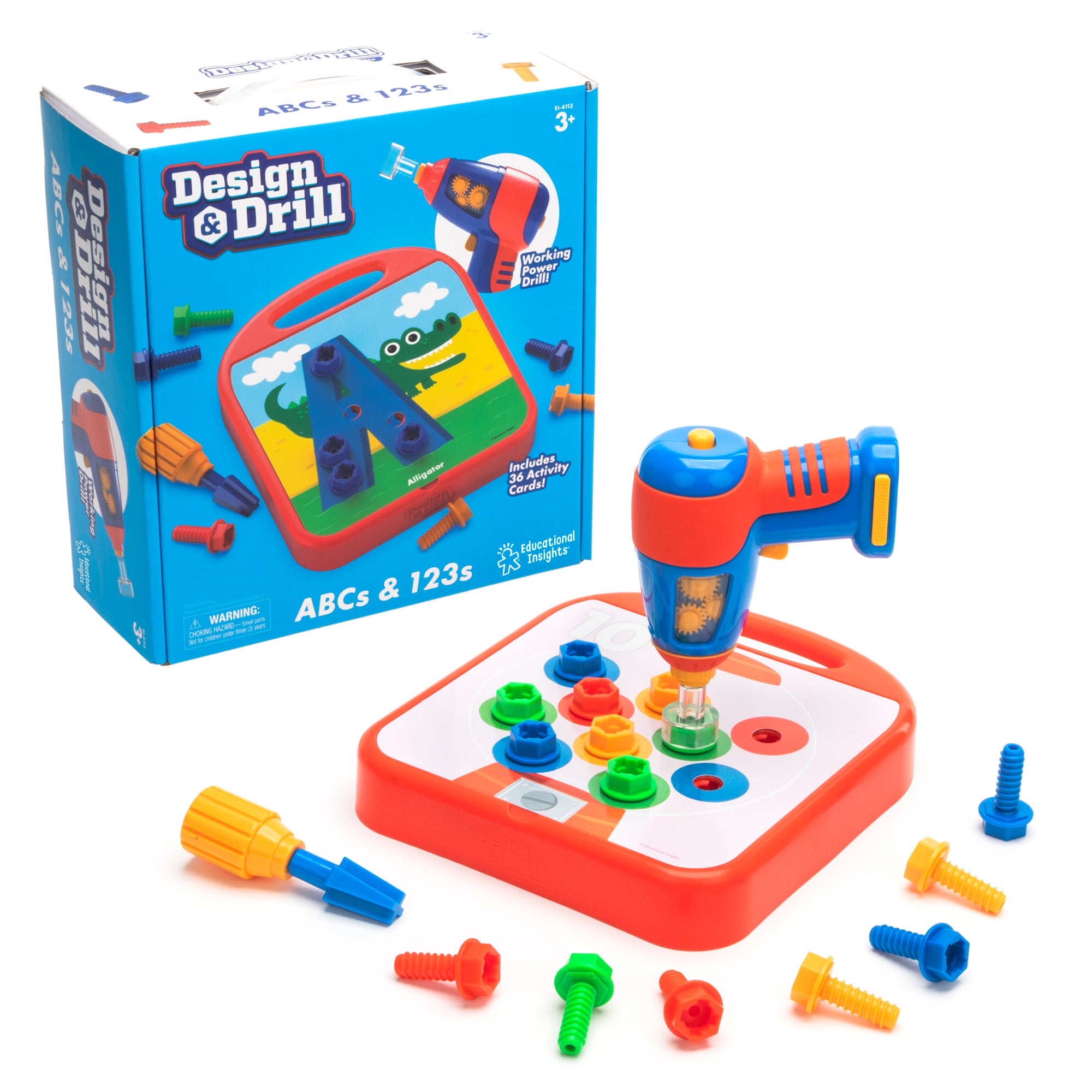 Learning Resources - Design & Drill ABCs & 123s - Boor en Leer Letters en Cijfers