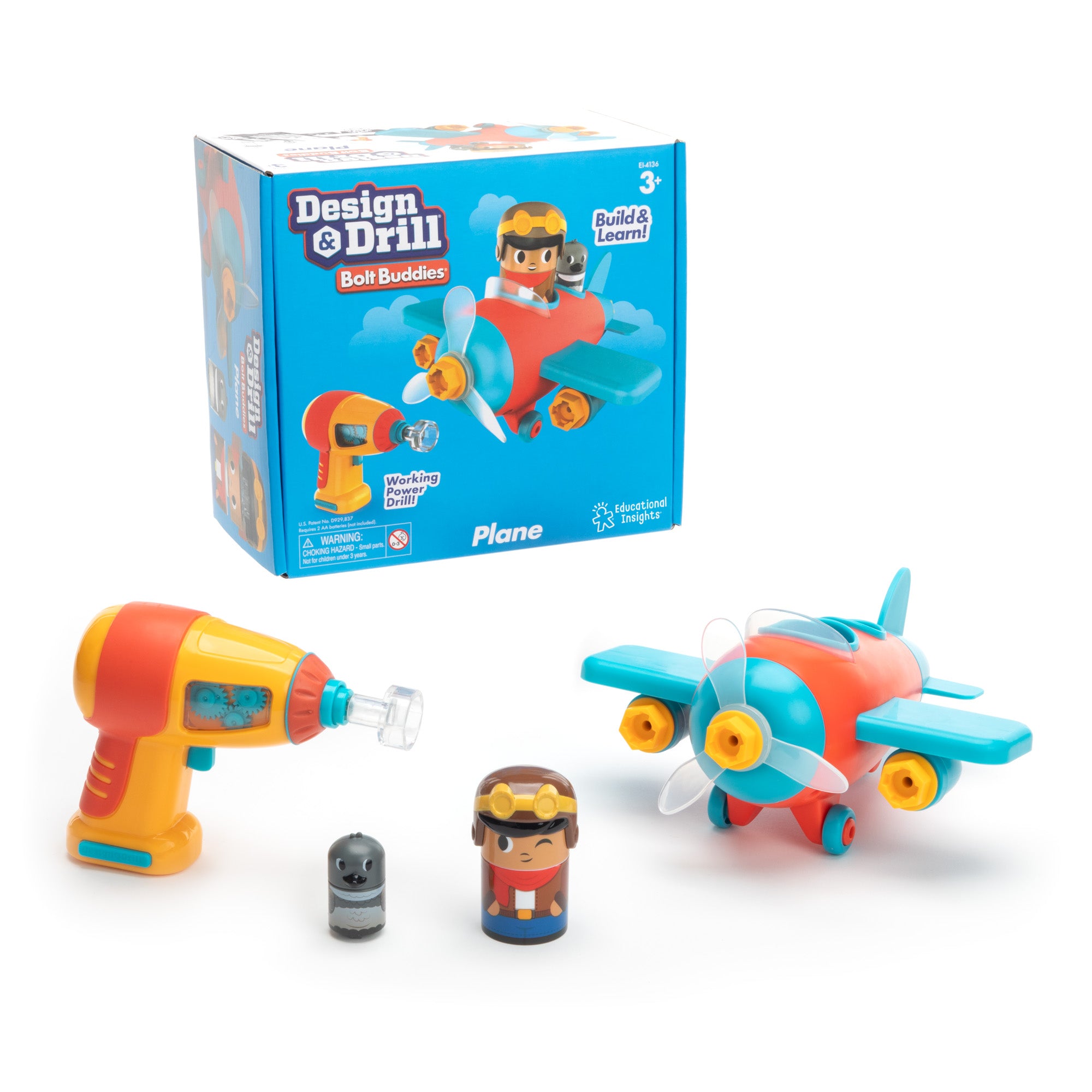 Learning Resources - Design & Drill Bolt Buddies Vliegtuig