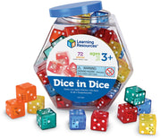 Learning Resources - Dobbelsteen in Dobbelsteen Set, 72 Stuks