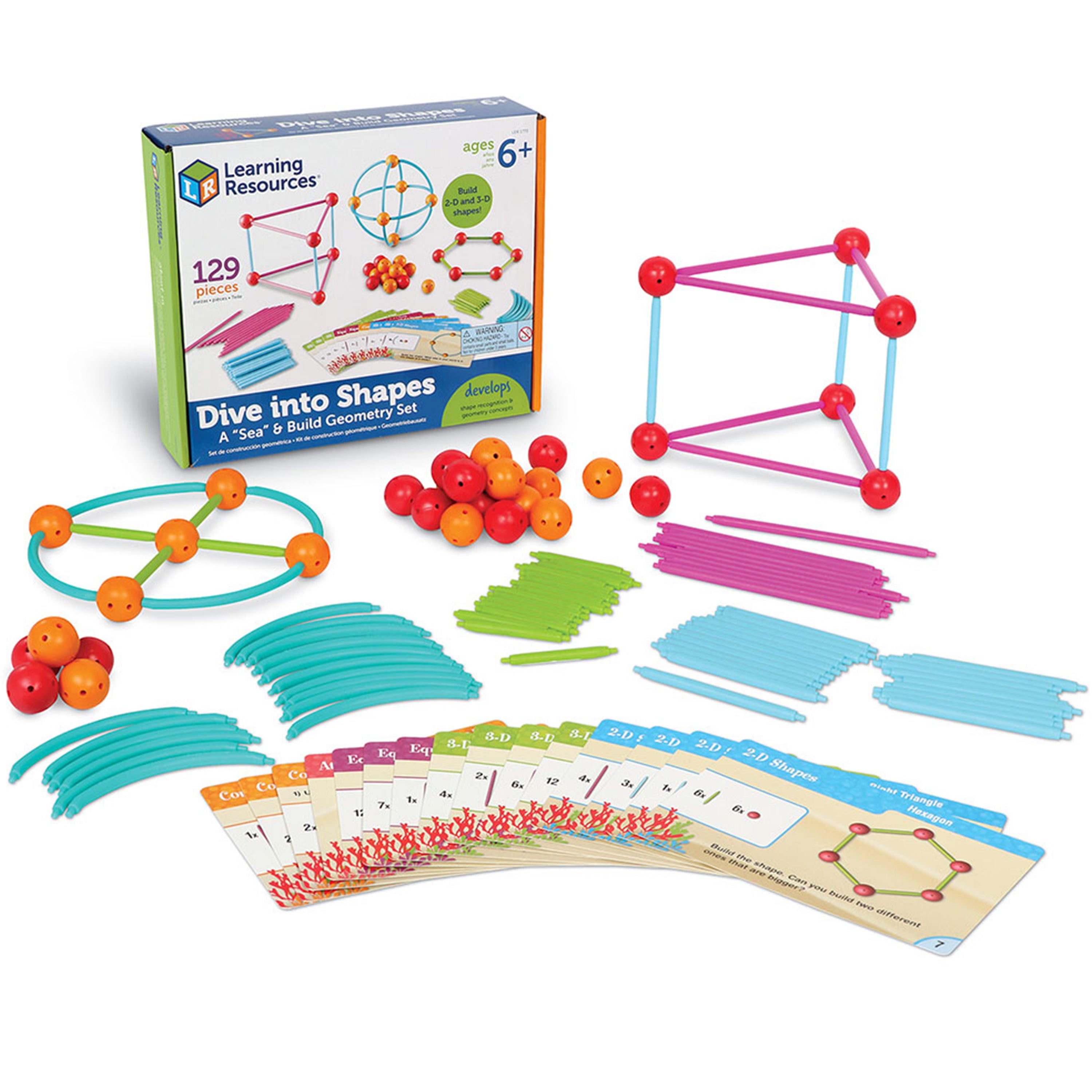 Learning Resources - Dive Into Shapes! Zeedieren Geometrie Bouw Set