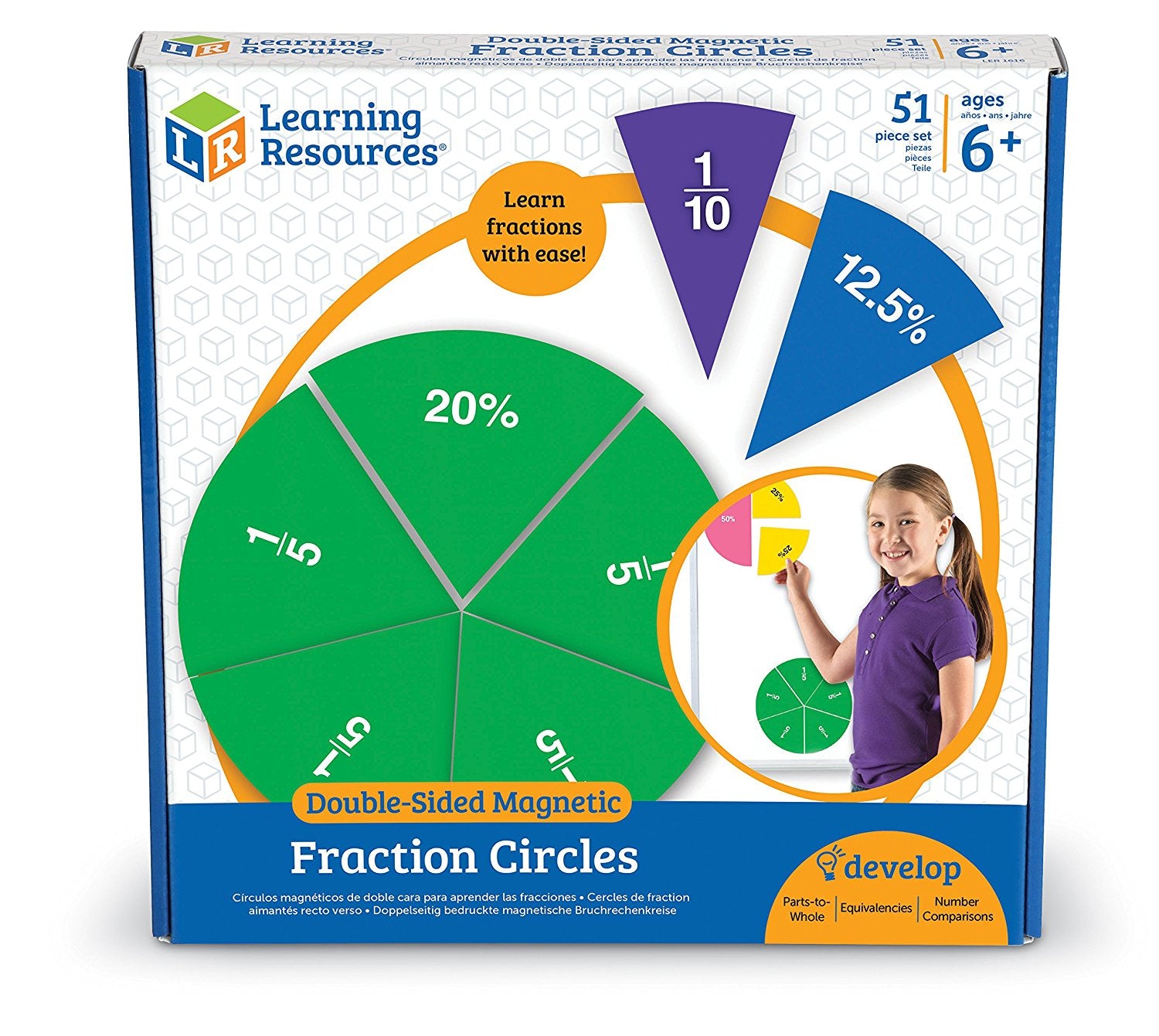 Learning Resources - Dubbelzijdige Magnetische Demonstratie Regenboog Breukencirkels