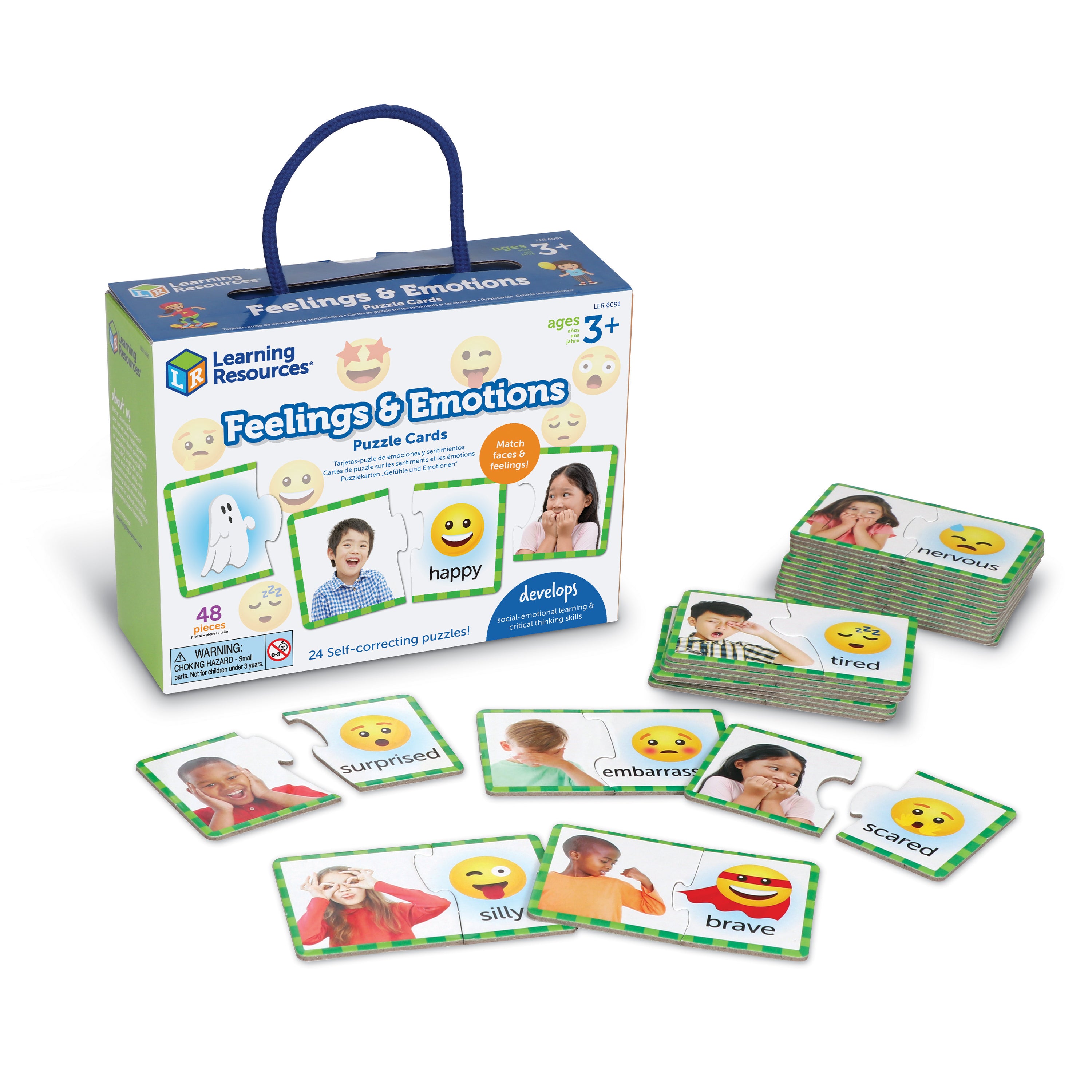 Learning Resources - Puzzelkaarten Gevoelens en Emoties