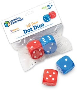 Learning Resources - Foam Dobbelstenen met Stippen (Set van 2)