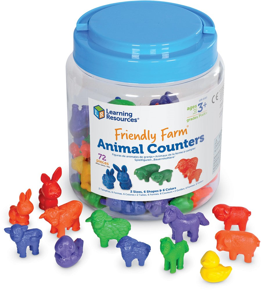Learning Resources - Boerderijdieren Telfiguren - Set van 72 Stuks