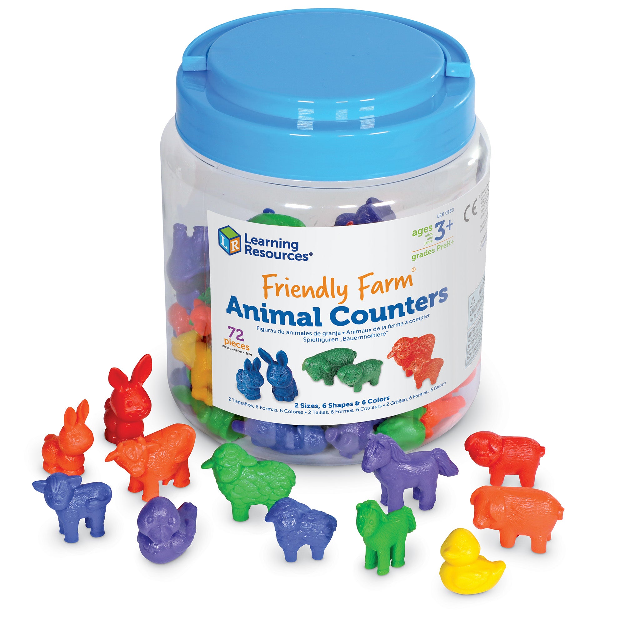 Learning Resources - Boerderijdieren Telfiguren - Set van 72 Stuks