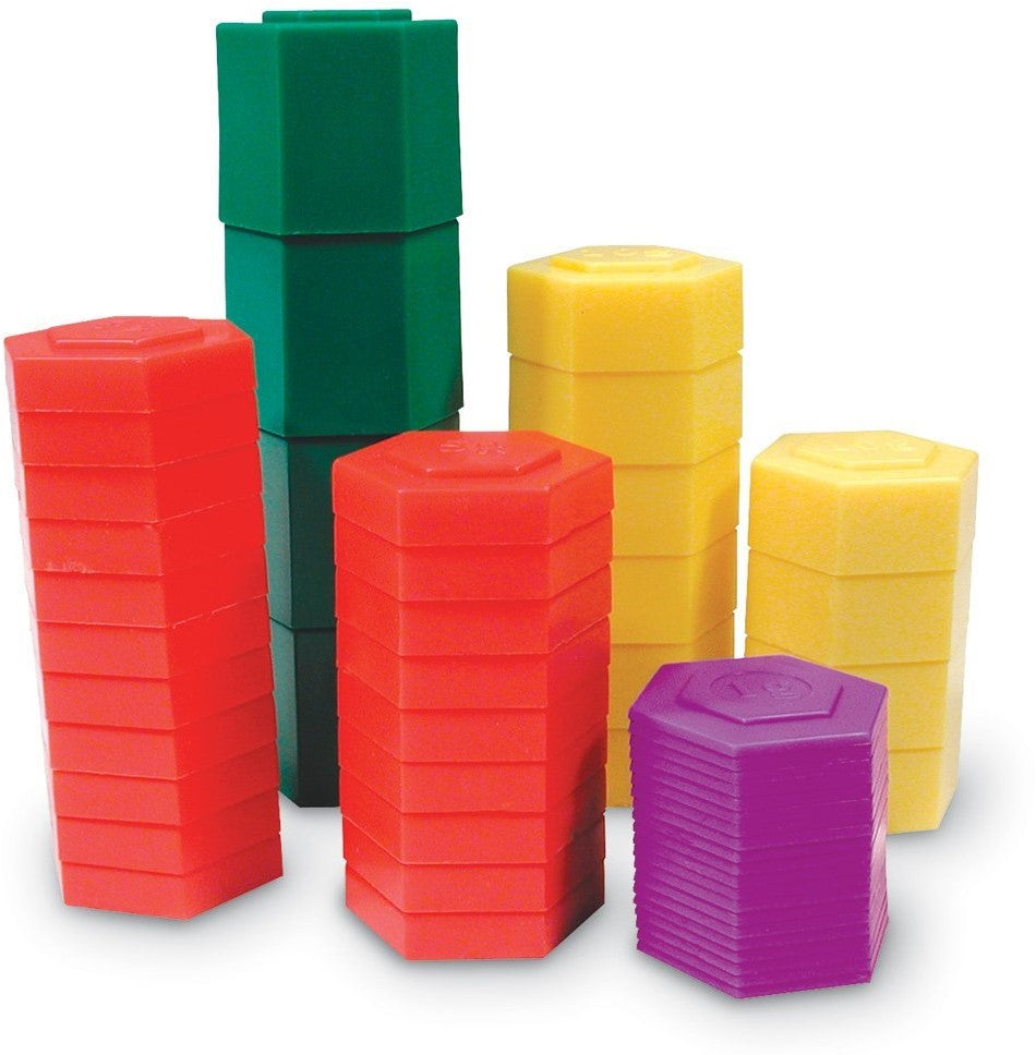 Learning Resources - Hexagram Metrisch Gewichtenset - 54 Stuks
