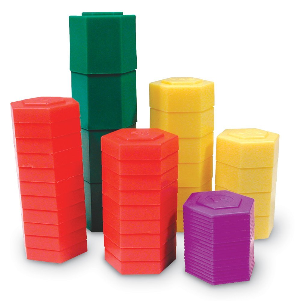 Learning Resources - Hexagram Metrisch Gewichtenset - 54 Stuks