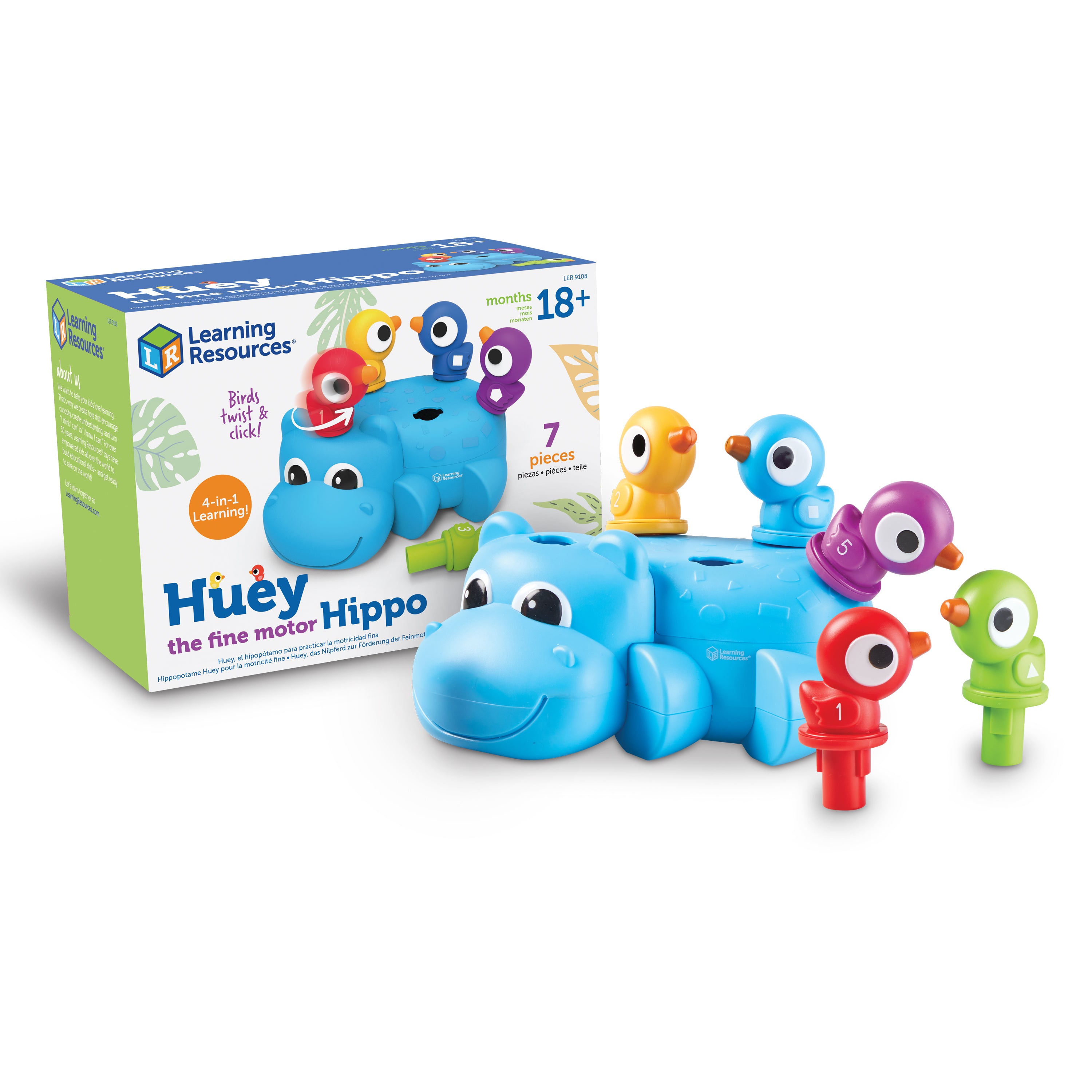 Learning Resources - Huey het Nijlpaard Fijne Motoriek Speelgoed