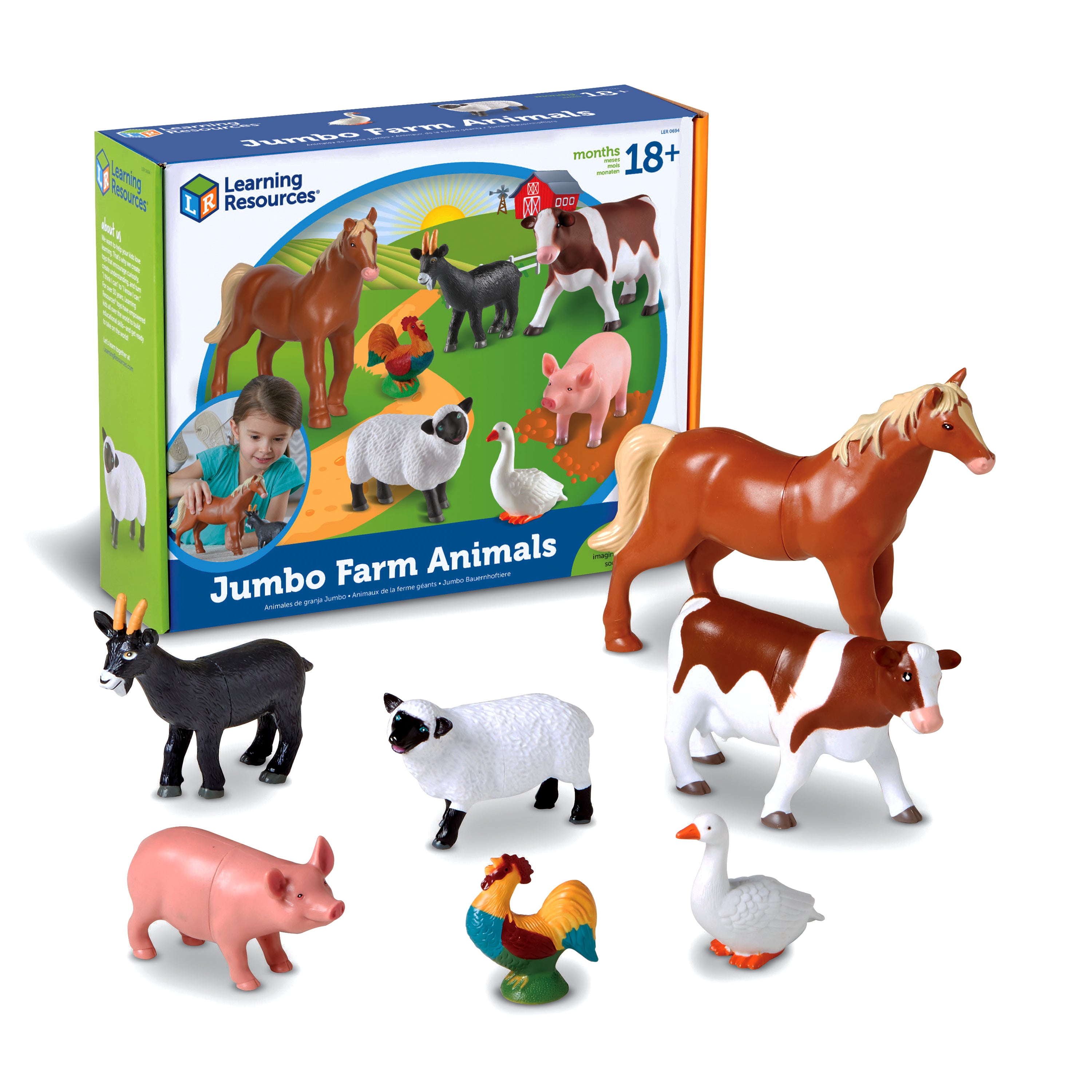 Learning Resources - Jumbo Boerderijdieren Set - 7 Stuks