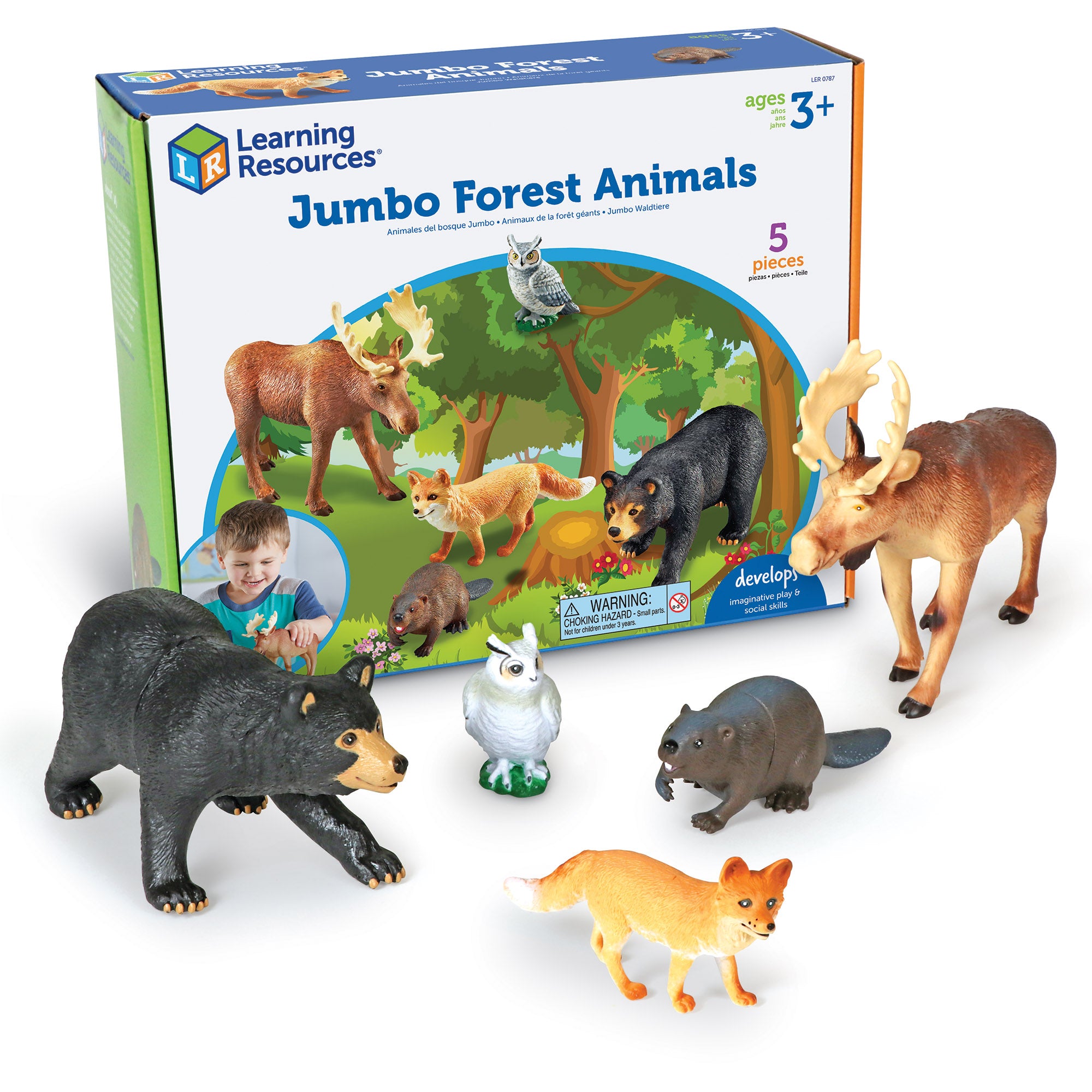 Learning Resources - Jumbo Bosdieren Set - 5 Grote Dieren