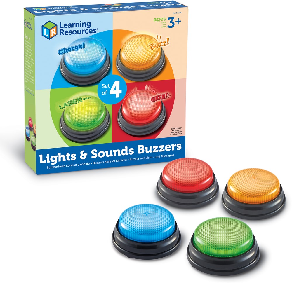 Learning Resources - Licht en Geluid Buzzers - Set van 4