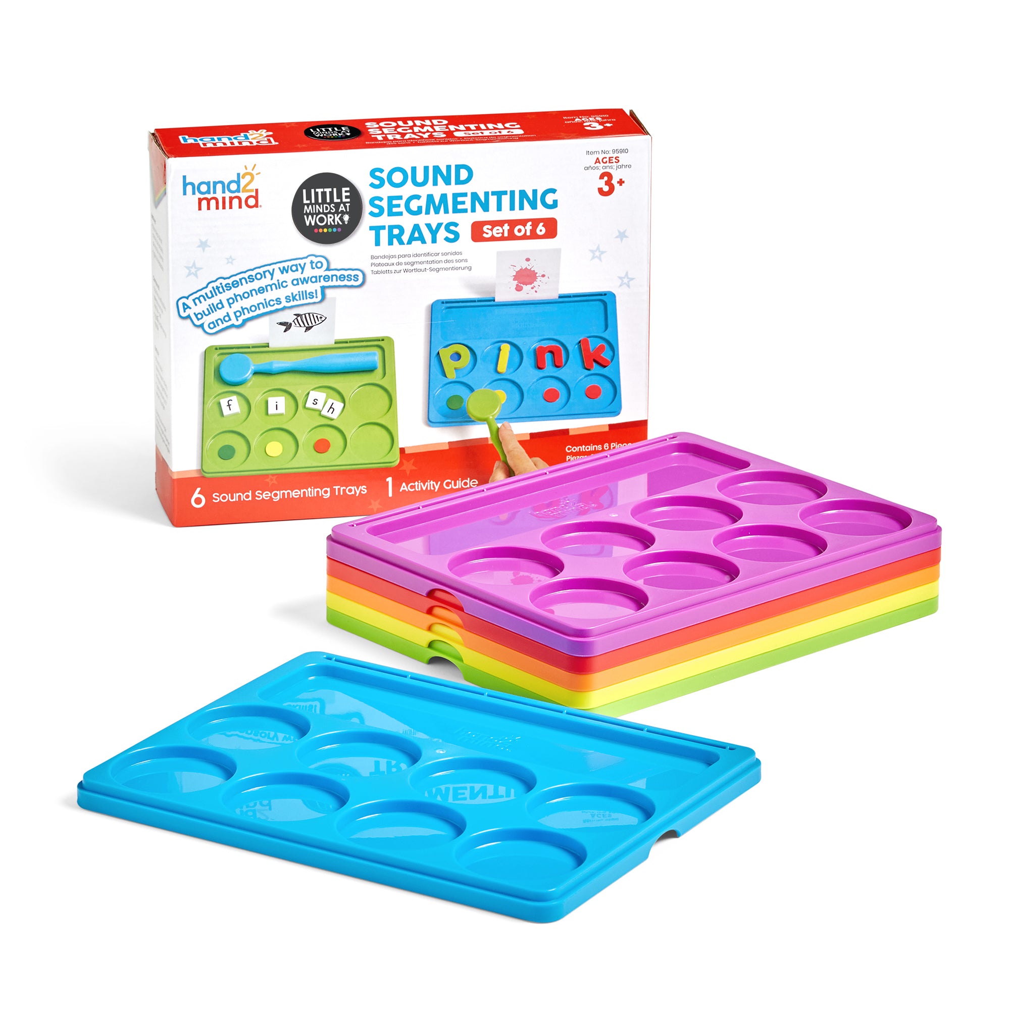 Learning Resources - Klanksegmentatiebakjes Little Hands at Work (Set van 6)