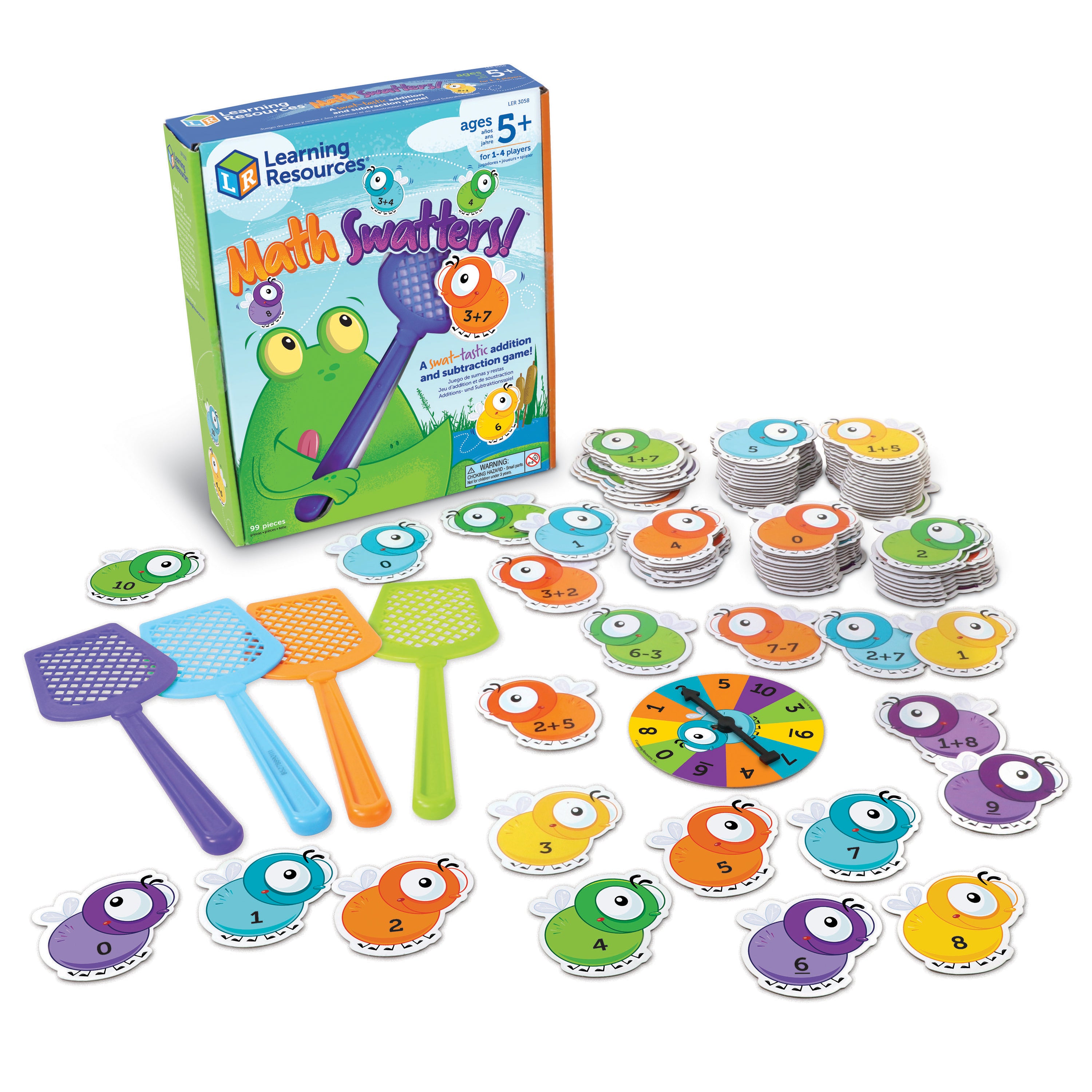Learning Resources - Vliegenmepper Rekenen Optellen en Aftrekken Spel