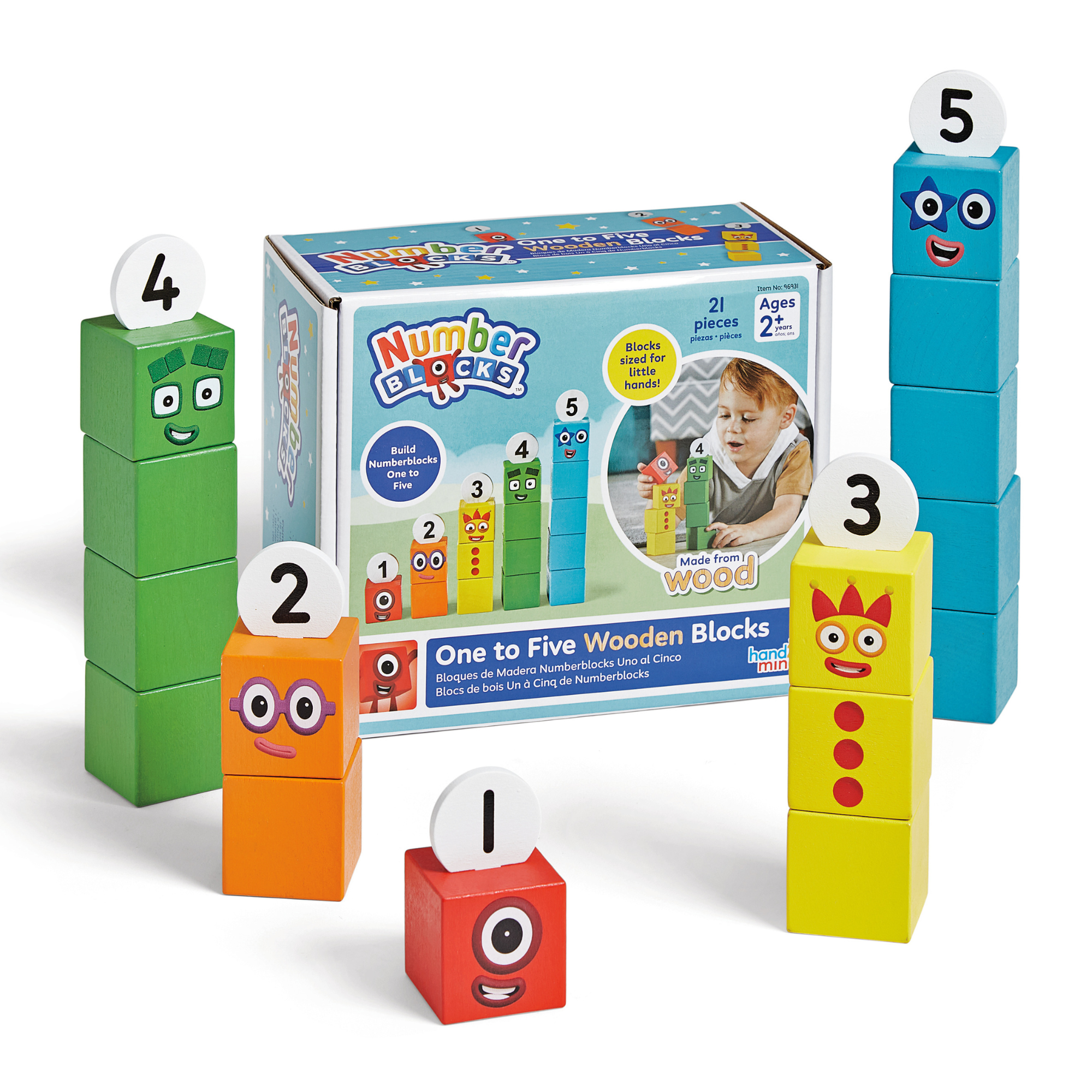 Learning Resources - Numberblocks Eén tot Vijf Houten Blokken