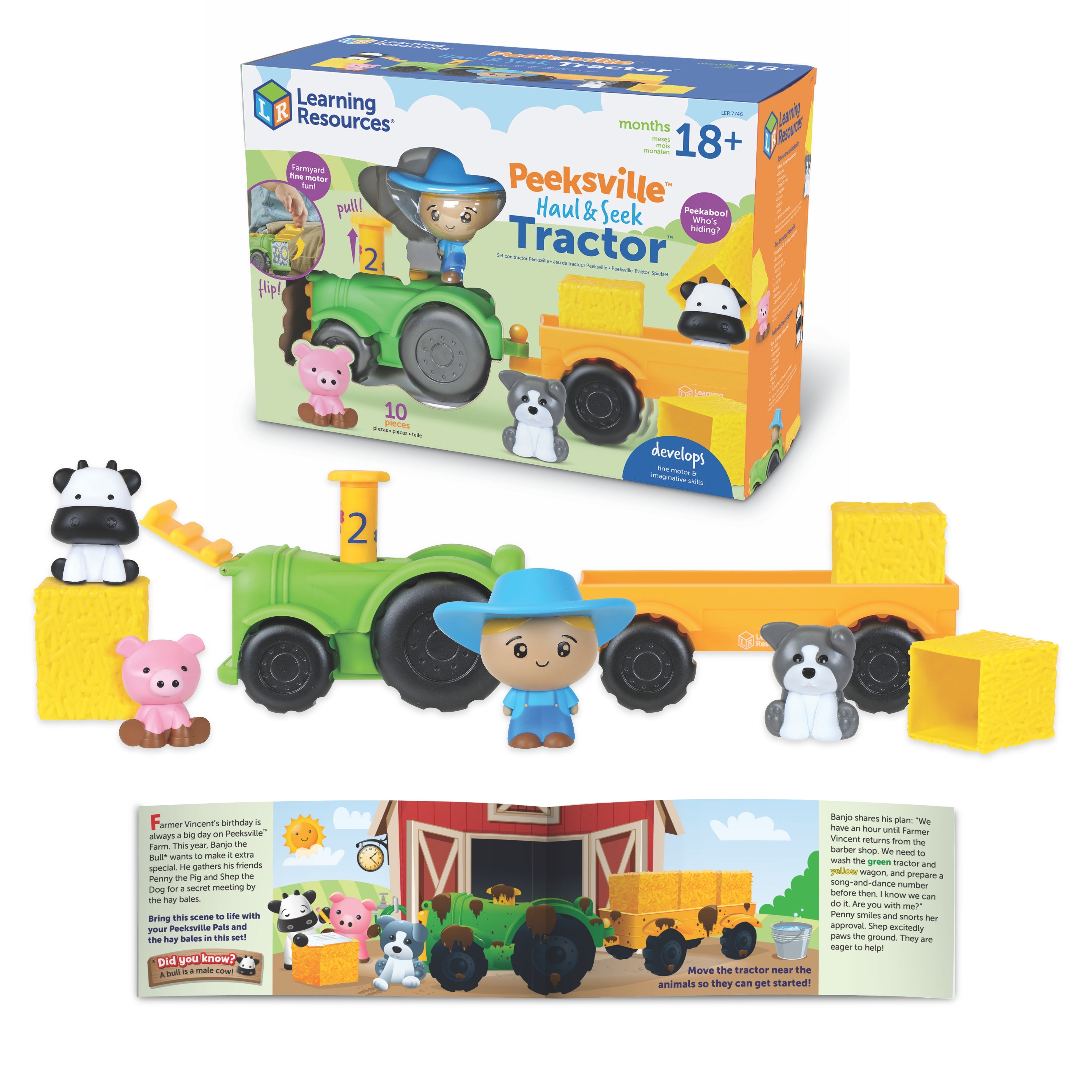 Learning Resources - Peeksville Haul & Seek Tractor - Trekker met Verstopspel