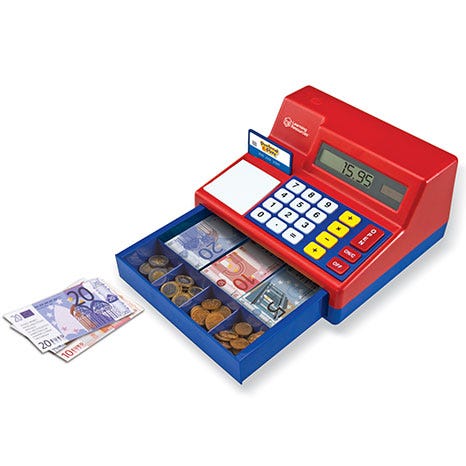 Learning Resources - Speelgoedkassa met Rekenmachine en Euromunten