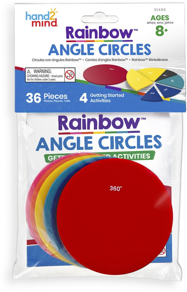 Learning Resources - Regenboog Hoekcirkels - 36 Stuks