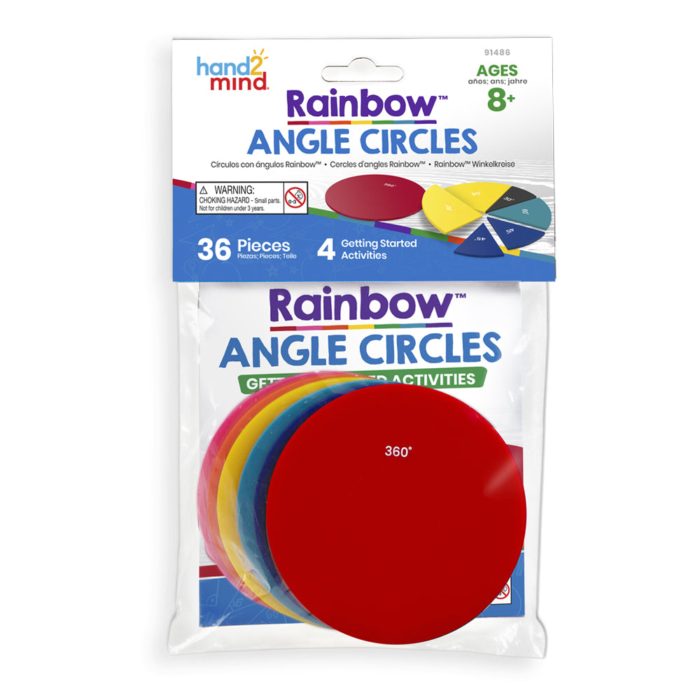 Learning Resources - Regenboog Hoekcirkels - 36 Stuks