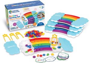 Learning Resources - Regenboog Sorteerbladen Klaslokaal Editie (Set van 4)