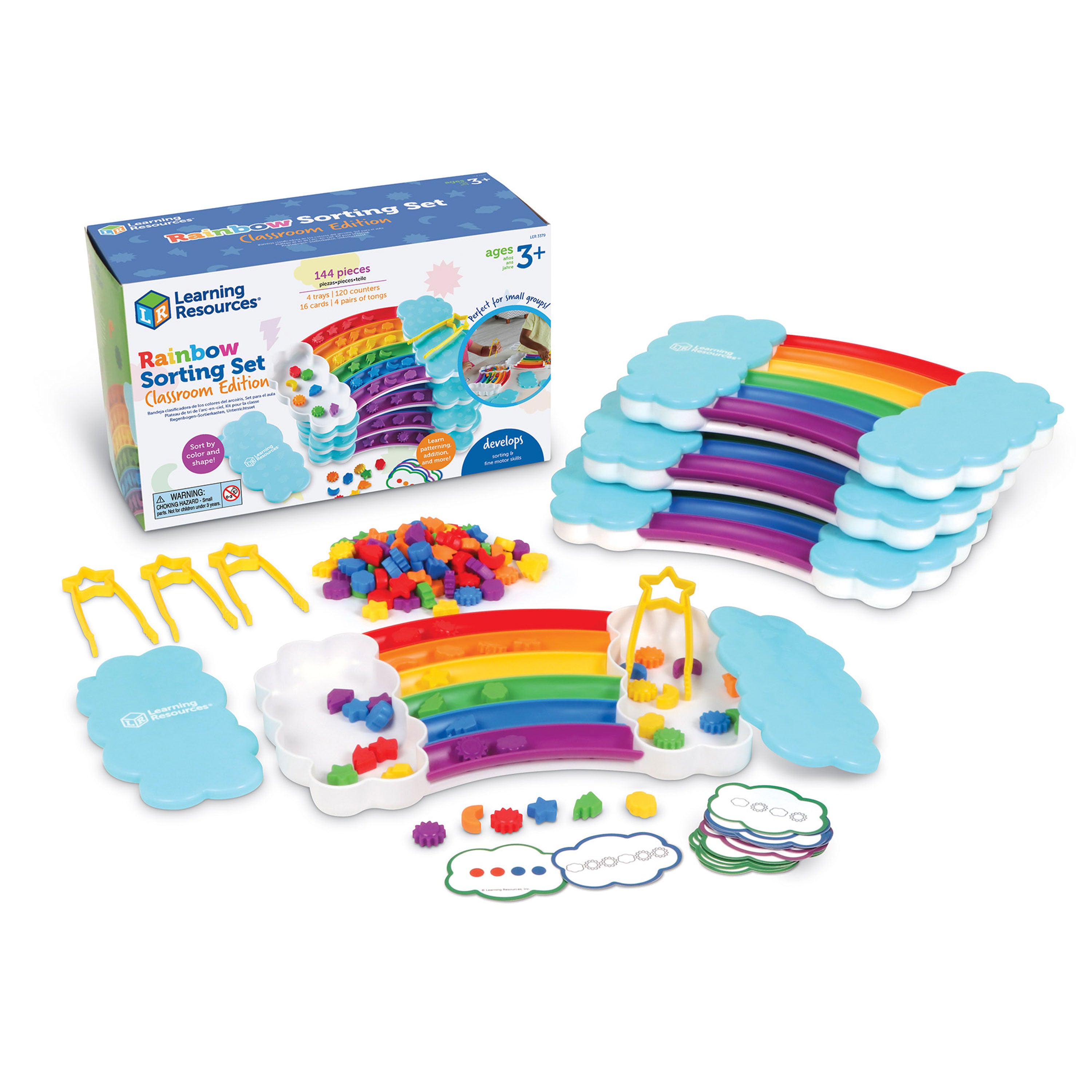 Learning Resources - Regenboog Sorteerbladen Klaslokaal Editie (Set van 4)