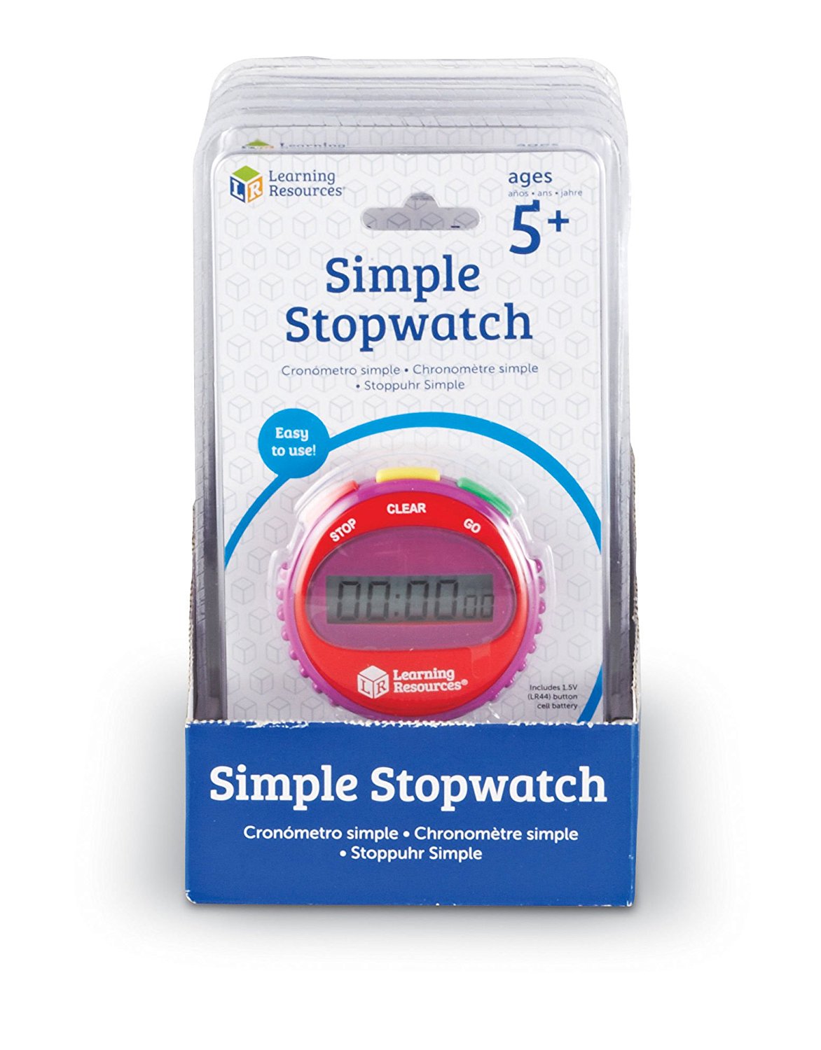 Learning Resources - Eenvoudige Stopwatch - Set van 6 Stuks