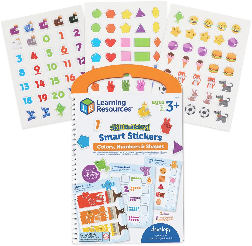 Learning Resources - Skill Builders! Slimme Stickers – Kleuren, Cijfers & Vormen