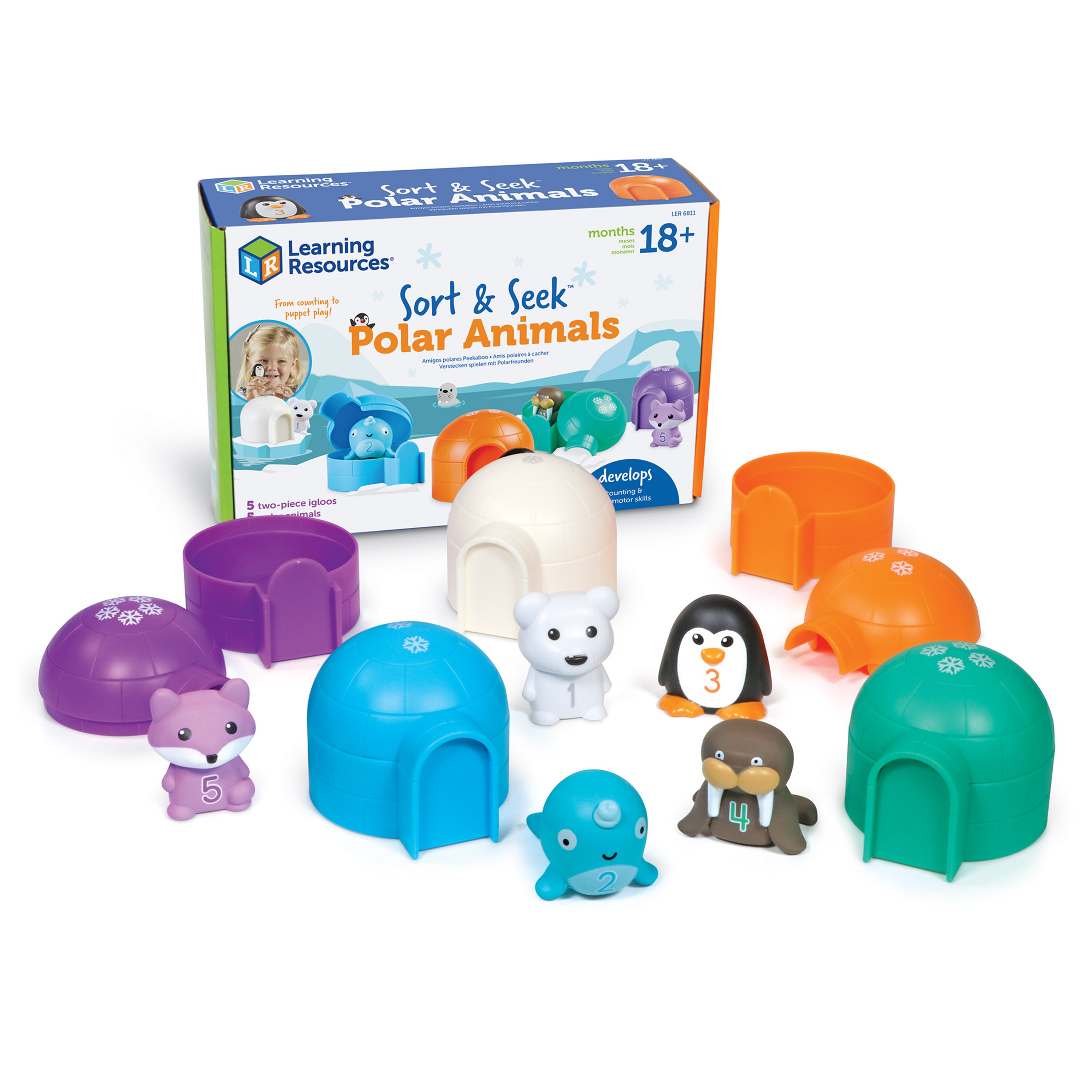 Learning Resources - Sort & Seek™ Pooldierdieren Sorteer- en Stapelset
