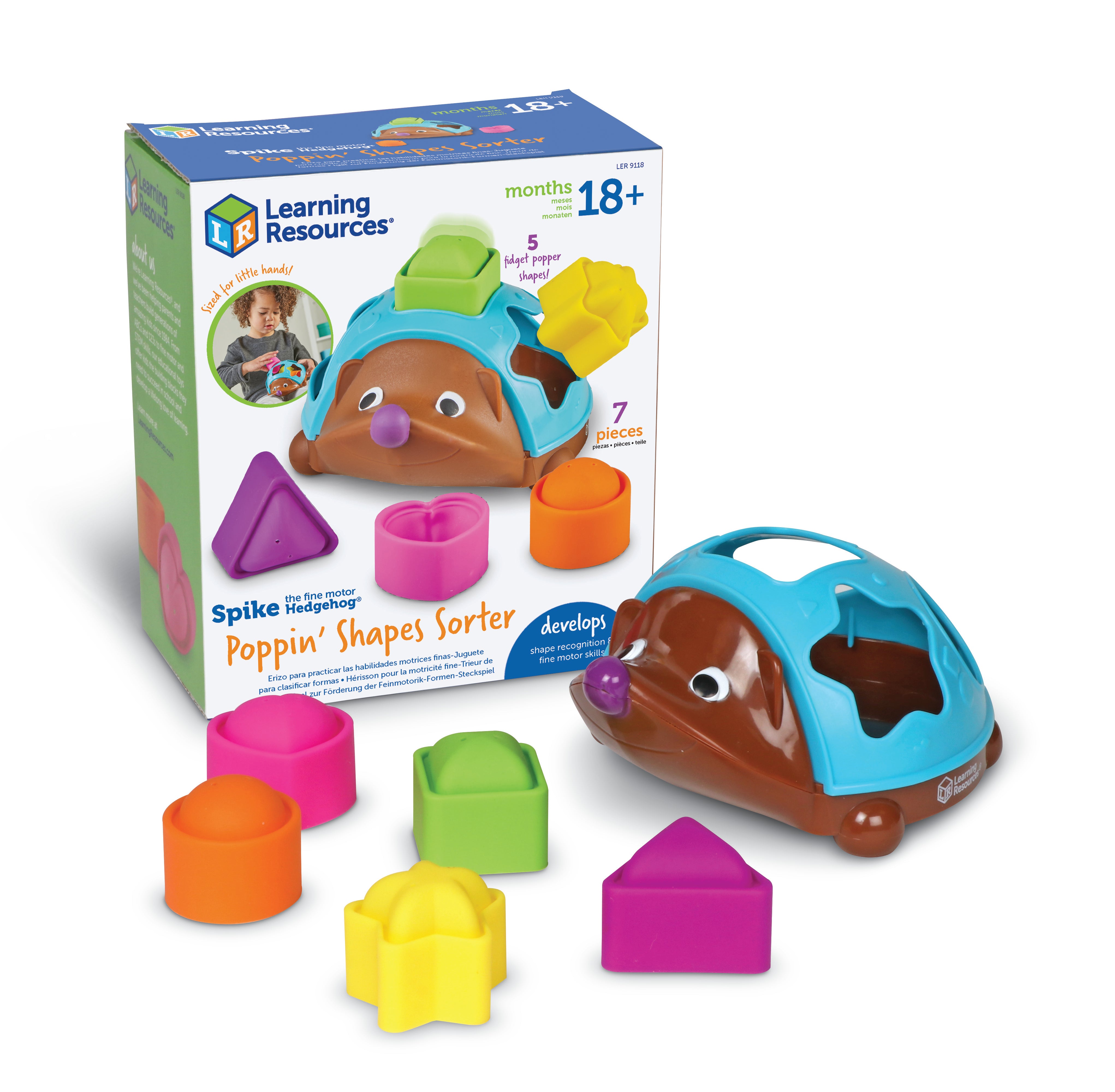 Learning Resources - Spike de Fijne Motoriek Egel® Vormensorteerder met Drukknoppen