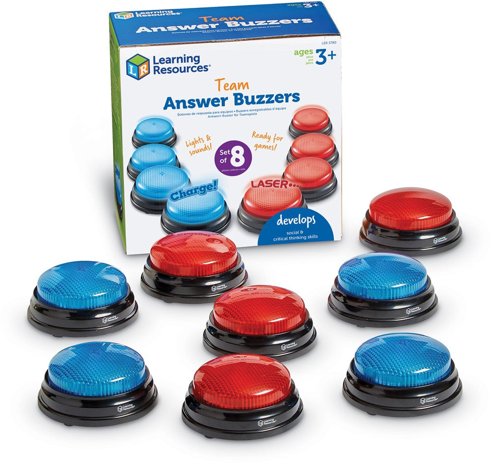 Learning Resources - Quizbuzzers voor Teams - Set van 8 Stuks