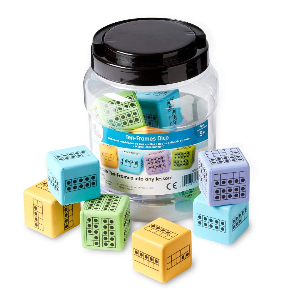 Learning Resources - Tientalraam Dobbelstenen, Set van 12