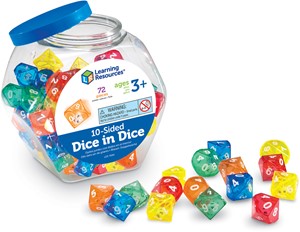 Learning Resources - Tienzijdige Dobbelstenen in Dobbelstenen