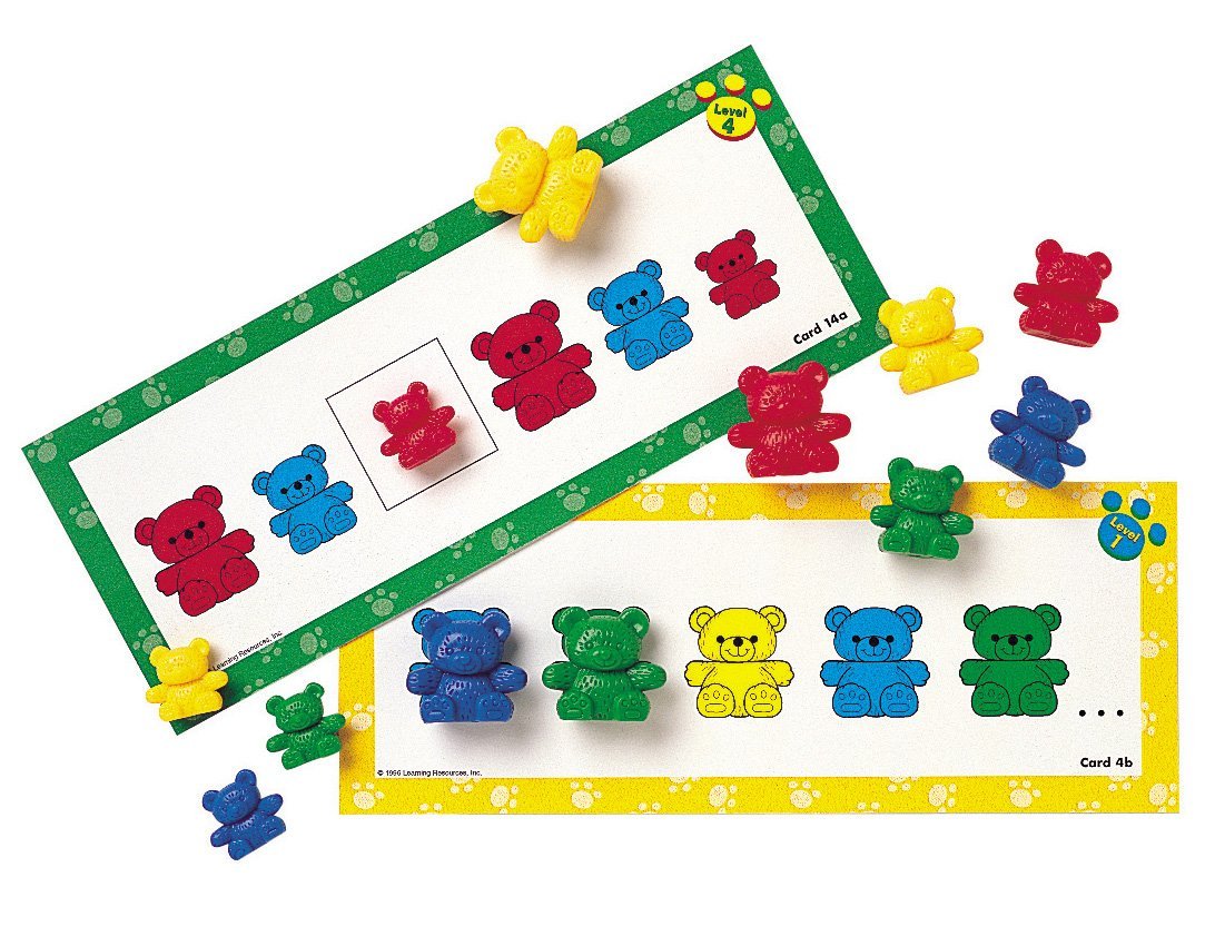 Learning Resources - Drie Berenfamilie Patroonkaarten - Set van 16